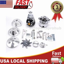 For Small Block Chevy Long Water Pump Pulley Kit Alternator Power Steering Pump For Small Block Chevy Long Water Pump Pulley Kit Alternator Power Steering Pump