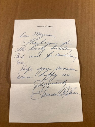 Maureen O'Hara Rare Early Autographed Handwritten Letter '57 w/Env