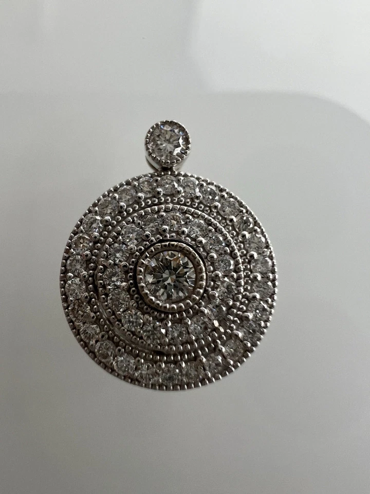 Pingente de colar Hali de ouro branco 18k com diamante natural Simon G - Imagem 4 de 4