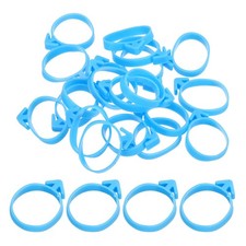 20Pcs Pastry Bag Ties, Silicone Reusable Piping Bag Ties for Cookies, Blue