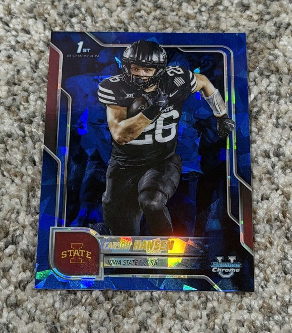 2025 Bowman U Chrome Sapphire Carson Hansen #55 - Iowa state - Penn State