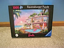RAVENSBURGER 1000 PIECE PUZZLE BARBIE MEET ME IN MALIBU IN HAND! SHIPS FAST!!!!!