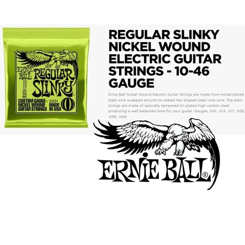 Ernie Ball Electric Guitar Strings 2221 Regular Slinky Nickel Wound (10-46) - Picture 3 of 6