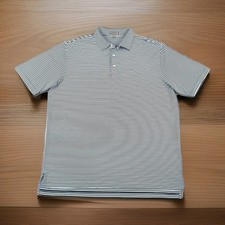 Peter Millar Summer Comfort Polo Shirt Men's XXL 2XL Black White Striped - ACC
