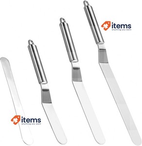 Aurora & Tithonus Spatule Glacage Angled, Stainless Steel Palette Set Of 4