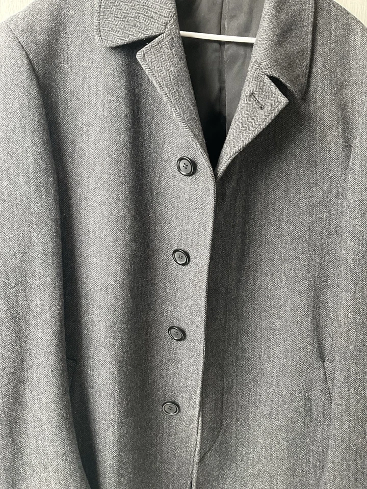 Abrigo de lana gris espiga grande de Lauren Ralph Lauren para hombre Chaquetón Alden Foto 2 de 4