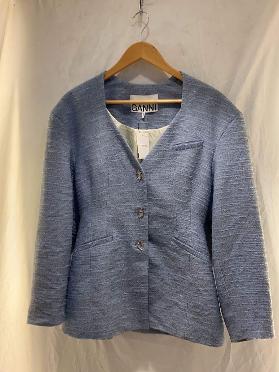 ALTRA GANNI Altro Giacca Scollo V 36 Poliestere Blu 6557