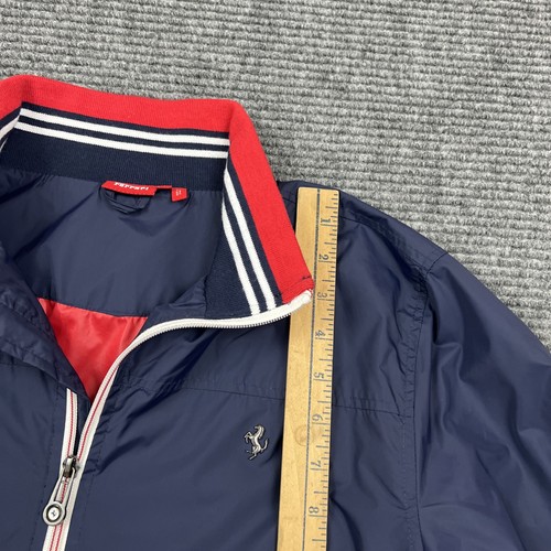 Ferrari Windbreaker Jacket Juniors Size L or XS/Sm Adult Navy Blue Read Descrip. - Picture 12 of 21