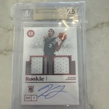2019-20 Panini Encased - Keldon Johnson #265 - RC Jersey Auto Red /25 - BGS 9.5