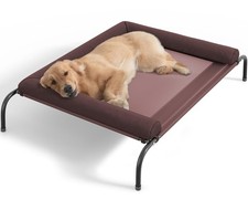 Cooling Elevated Dog Bed - Outdoor Medium Raised Dog Cot W/Breathable Mesh, P...