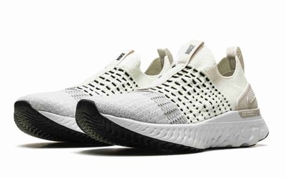 Nike React Phantom Run Flyknit 2 Sail Light Bone DV2139-100 Men Size