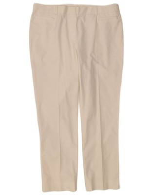 Brooks Brothers Natalie Slim Freizeithose Damen UK 18 XL W36 L29 weiß LL07