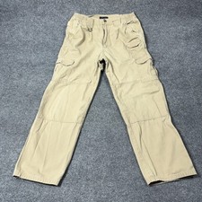 5.11 Tactical Series Pants Mens 34x31 Beige Cargo Canvas Elastic Waist 74251