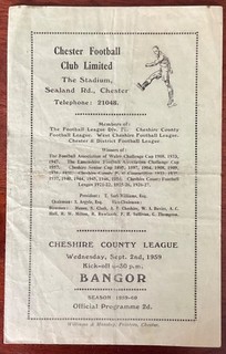 Chester Reserves v Bangor (Cheshire County League) 59/60