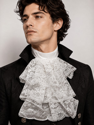 Neu Jabot Barock Rokoko Kragen Herren Damen Zubehör Edel Rüsche Kostüme Karneva