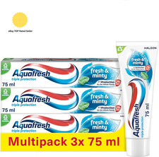 Toothpaste Triple Protection Fresh & Minty, 3 in 1 Protection, Pack of 3 X 75Ml 26.49 per litre
