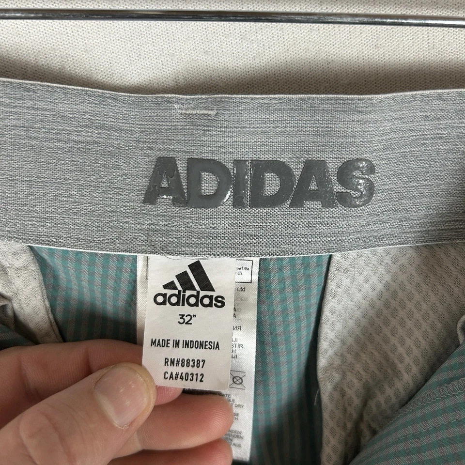 Pantalones Cortos de Golf Adidas Para Hombre 32 Cuadros Ligeros Rendimiento Verano Transpirables Foto 3 de 4