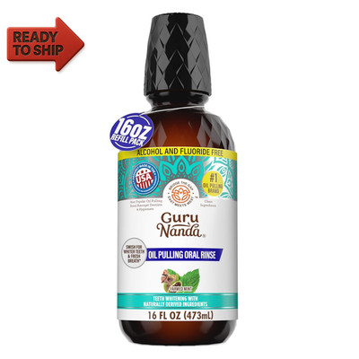 Gurunanda Cocomint Oil Pulling Mouthwash for Complete Oral Hygiene, 7 Essential 