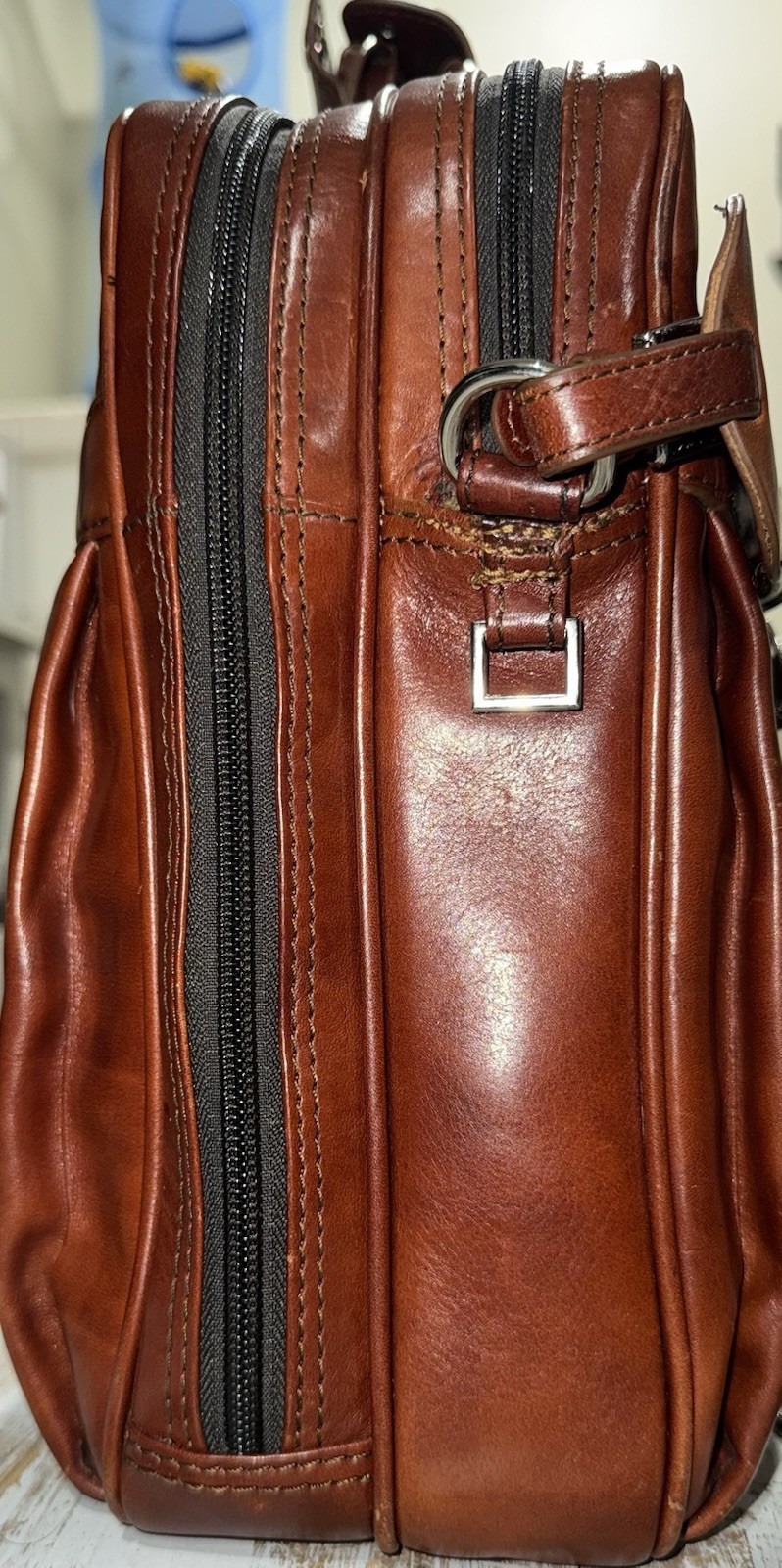 Bosca Old Leather/ Stringer Briefcase/ Italian Le… - image 5