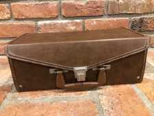 Vintage Cassete Tape Holder Case Faux Leather Holds 28 Service Mfg