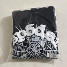 Sp5der Mens Black Pullover Hoodie M Spiderweb...