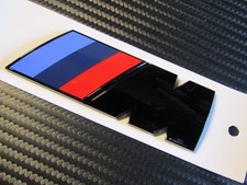 BMW M Sport Genuine Piano Black Round ABS Emblem Lightweight