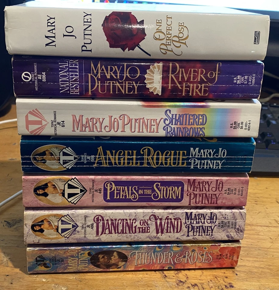 Complete Set Fallen Angels Series by Mary Jo Putney Lot Of 1 - 7 Includes 1 HC Foto 2 de 2