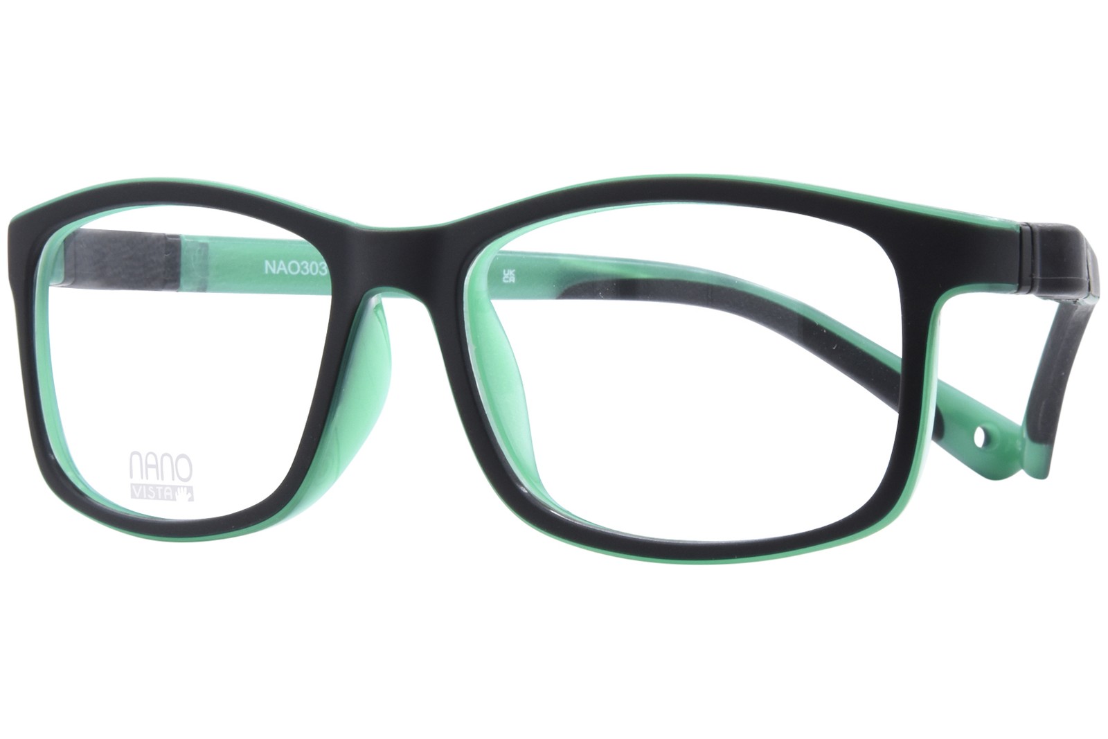 Очки Nano Vista Fangame-3.0 NAO303-14 Молодежные детские Черные/зеленые в полной оправе 52 мм