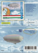 ITALIA 2018 90° SPEDIZ. DIRIGIBILE "ITALIA" AL POLO NORD TESSERA FILATELICA