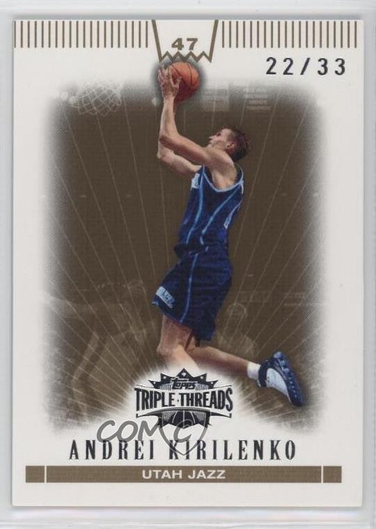 2007-08 Topps Triple Threads Gold 22/33 Andrei Kirilenko #47 dd2