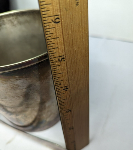 Vintage Used Silver Plated Initialed D Handled Ice T & T Bucket & Thongs - Picture 10 of 14