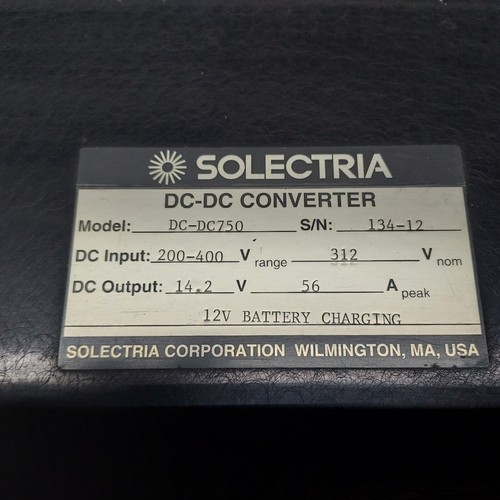 Solectria DC-DC750 DC to DC Converter 200-400Vdc Input 13.2Vdc output - Picture 3 of 5