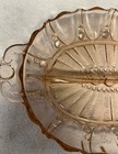Vintage Pink Depression Glass 2 Divided tray relish/candy  — photo 2