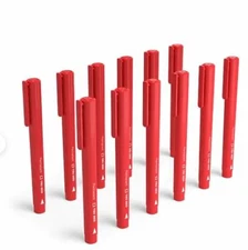 New ! TRU RED Pen Permanent Markers, Fine Tip, Red, Dozen (TR54539)