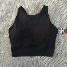 Avia Wireless Crop Sports Bra Womens Size Large D-DD Black Moisture Wicking