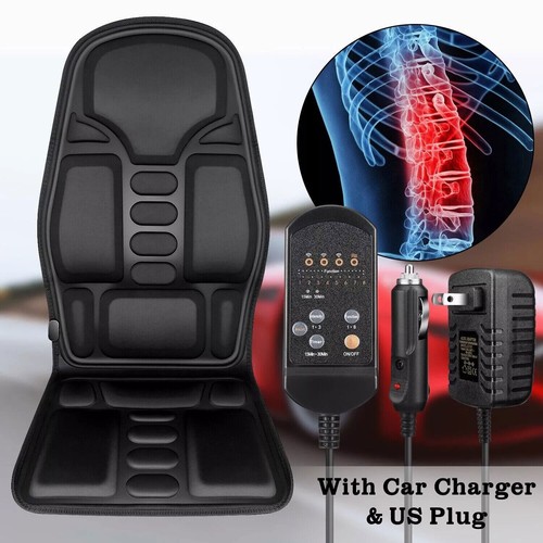 Massage Seat Cushion Heated Back Neck Body Massager Chair For Home Car Office - Picture 8 of 12
