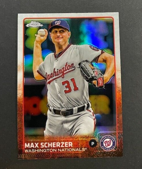 2015 Topps Chrome - Max Scherzer #98 Washington Nationals - Refractor
