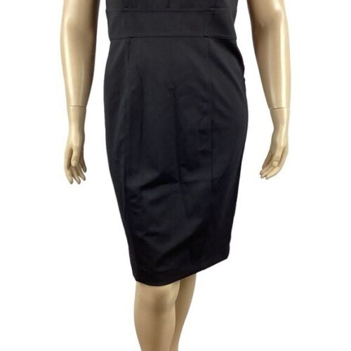 White House Black Market Iconic Sheath Dress Size 14 Black - Picture 3 of 8