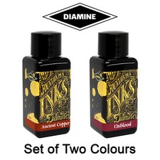 Ancient Copper and Oxblood Ink Bottled Ink Diamine 30ml Set of 2