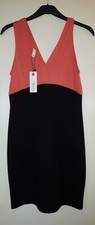 Womens Pink/Black Bodycon Dress Size Medium/Large NEW WITH TAGS 
