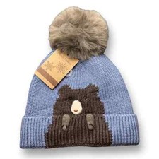 Baby Toddler Winter Beanie Hat with Cute Bear 6-12 Months