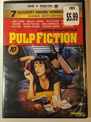 Pulp Fiction John Travolta Samuel L Jackson Widescreen DVD 7 Digital PROMO copy!