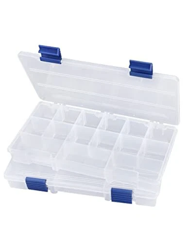 Tackle Box Small Fishing Box Organizer 2 Pack 3500 Tackle Tray Clear  Plastic