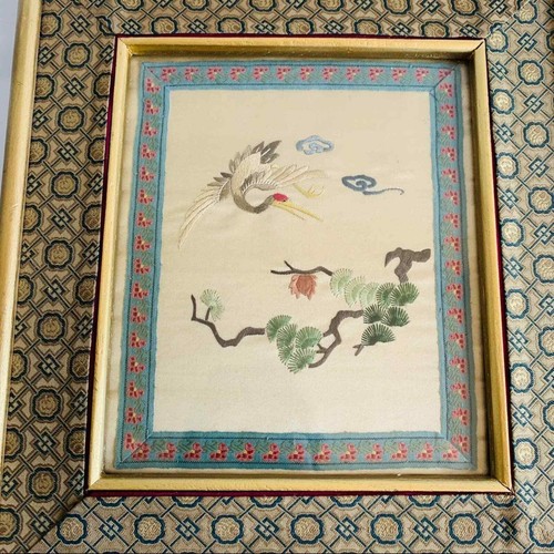 Vintage Crane Chinese Silk Embroidery Art - Picture 3 of 7