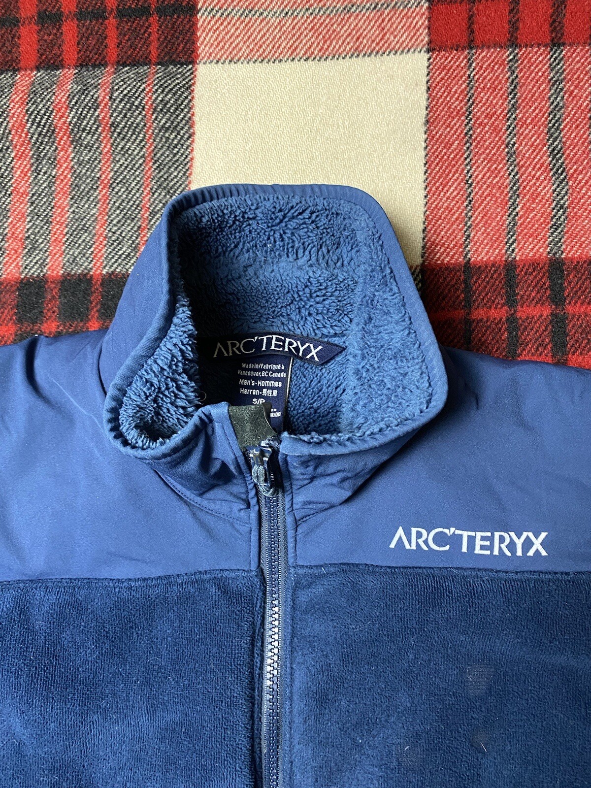 Giacca Blu Arc'teryx Deep Pile Cerniera Intera Pile Da Uomo Small