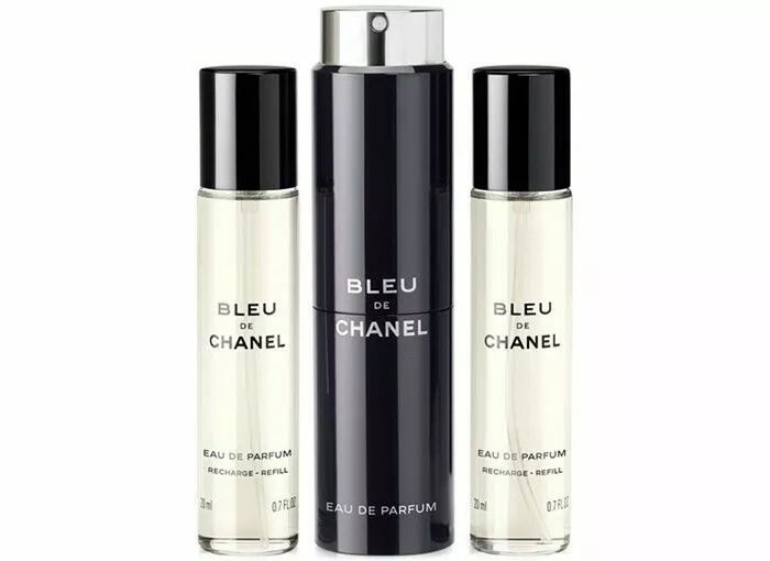 CHANEL BLEU DE CHANEL Eau de Parfum Twist and Spray Set 3 x 0.7 oz