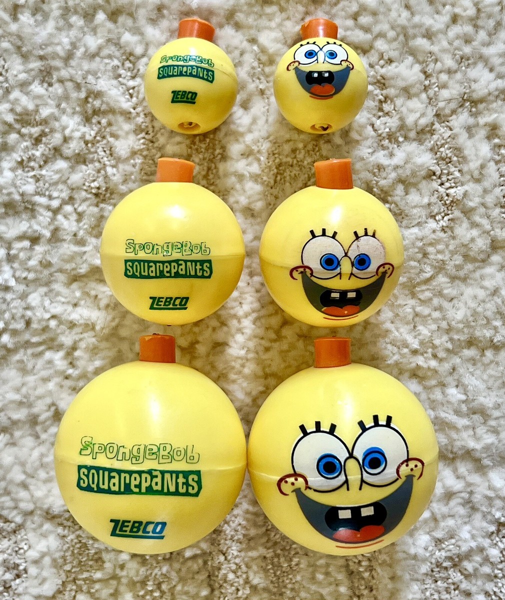 2005 Mattel Zebco Spongebob Squarepants Sponge Bobbers - Used Once