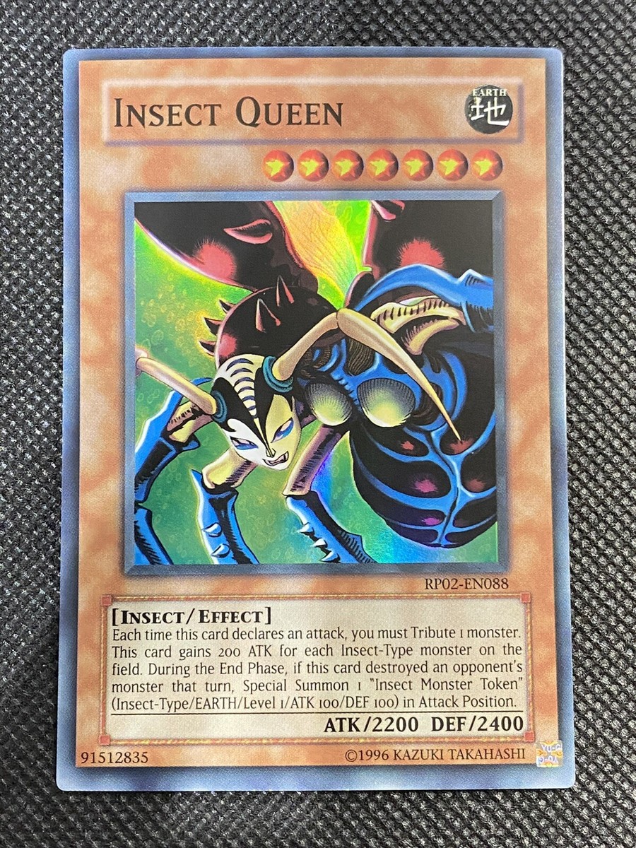 insect queen yugioh card (Duel Arena) | Yu-Gi-Oh! Wiki 2200 / 2400 Description YuGiOh! - Insect Queen RP02-EN088