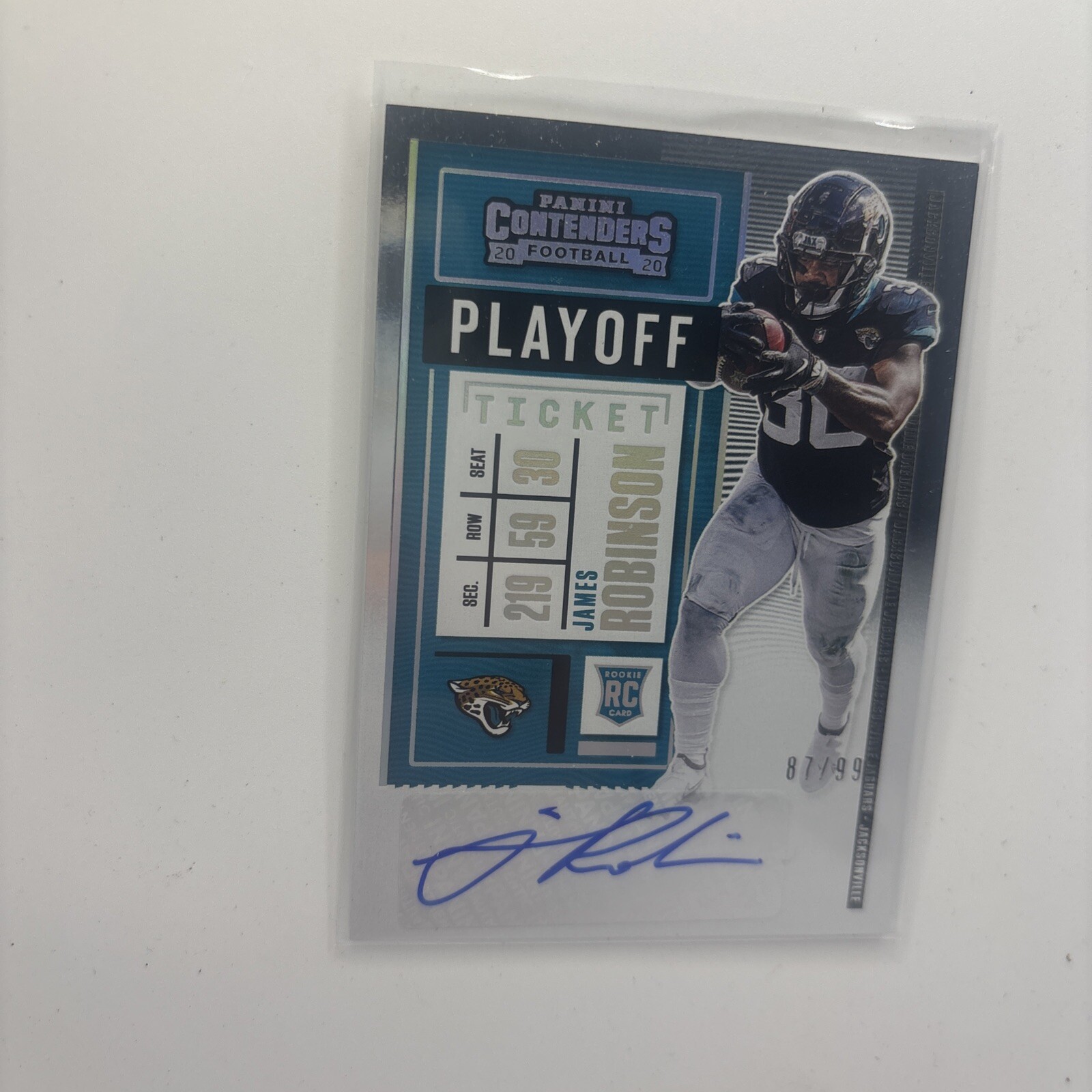 2020 CONTENDERS JAMES ROBINSON PLAYOFF TICKET ROOKIE AUTO SIGNATURE SIGNED #/99