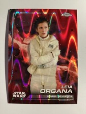 2024 Topps Chrome Star Wars 103 LEIA ORGANA Red RayWave Refractor SP